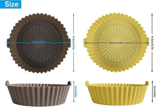 16,5 cm Airfryer silikonimuotti 2 paria
