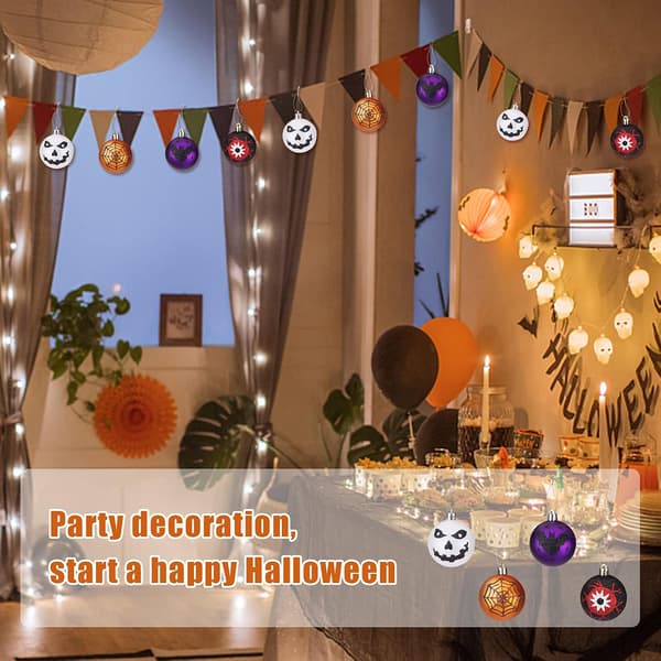 Halloween-kuler 24 stykker Uknuselige Halloween-kuler Kulepynt