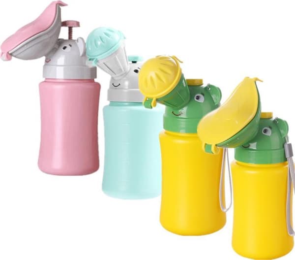 Bærbart reisepotte for barn, bilcampingurinal med lekkasjesikker forsegling Light blue-gray