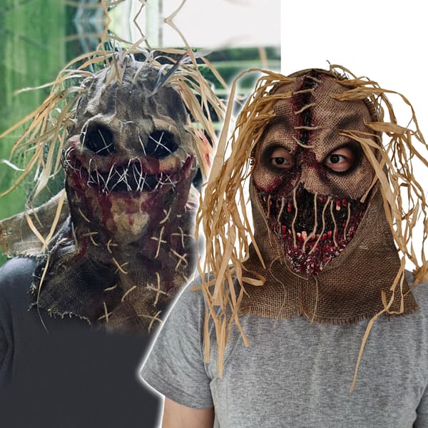Halloween Fugleskremselmaske Høstinnhøsting Halloween-festdekorasjon Scarecrow Model D