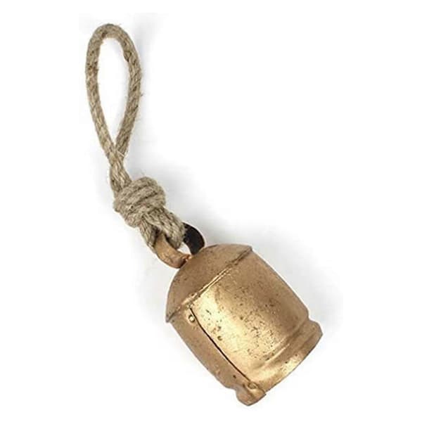 Set med 3 julklockor Mässing Ko Shabby Chic Rustik Metall Hängande Jätte Koklockor Dekor