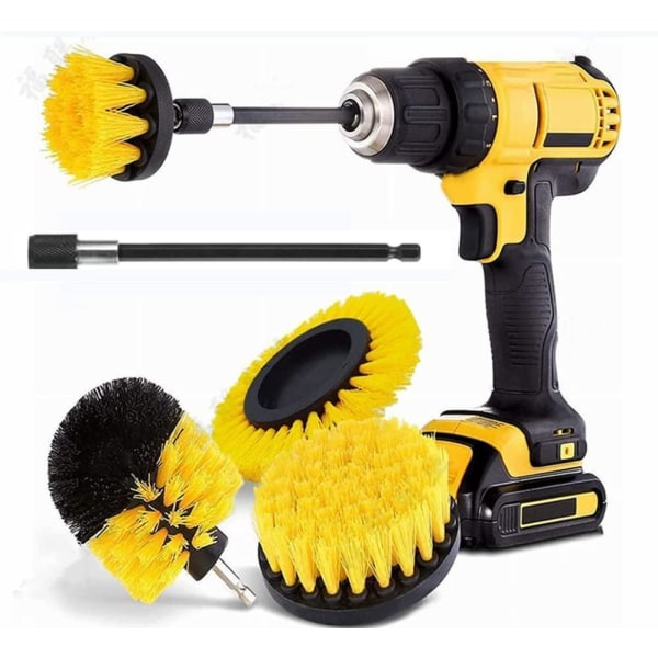 Skurebørster til boremaskine og skruetrækker 5 dele Soft Brush