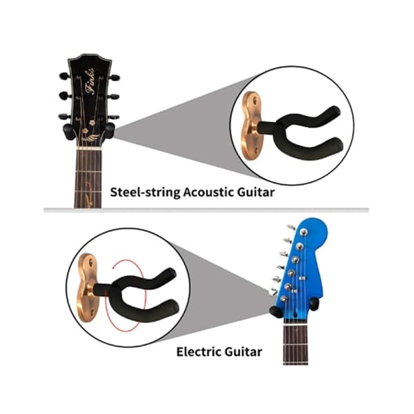 Rød Metall Gitarhenger Universal Krok Display Brakett Bronse