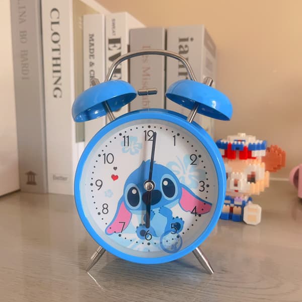 Stitch Sarjakuva Tuplakello Herätyskello Yöpöydän Kello