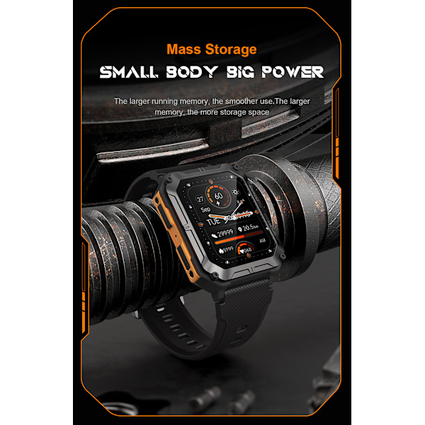 Ny C20pro Bluetooth Samtals Smartklocka Utomhus Trefaldigt Skydd Sport