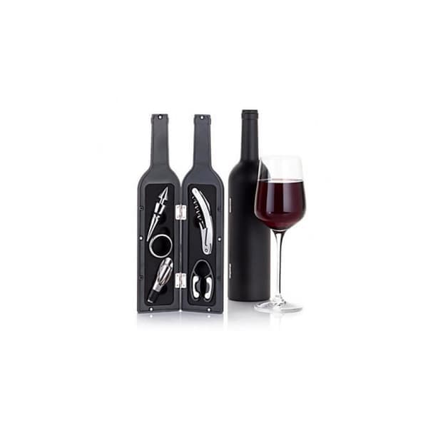 Deluxe 5-sæt vinboks - formet som en flaske