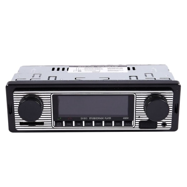 Bluetooth Vintage Bilradio Mp3-afspiller Stereo USB Aux Klassisk Bilradio Audio -HG Sort