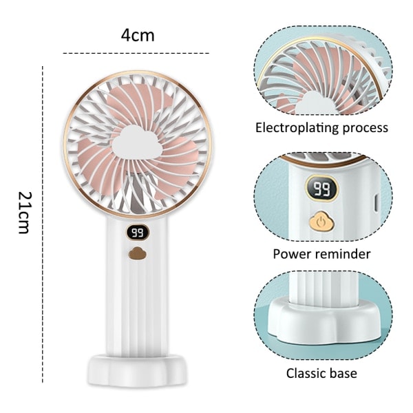 Kätevä kannettava tuuletin - USB-ladattava henkilökohtainen tuuletin