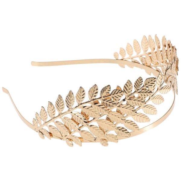 Rhinestone pannband - Bladgren - Brud - Hårstycke - Pannband - Grekisk gudinna - Headpiece Blad BH Golden