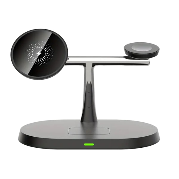 Magnetisk trådløs ladestasjon 3-i-1 hurtiglader for iPhone 15 14 13 12 Pro Max black