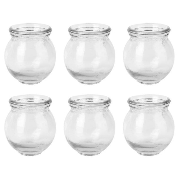 6 st kinesiska koppar glas koppning terapi set koppnings terapi apparat kopp koppar massage eld glas koppning hälsovård