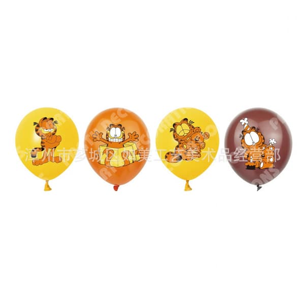 Garfield-tema Bursdagsfest Dekorasjonssett, Vimpelbanner Kaketopper og Ballonger for Barnefeiring B
