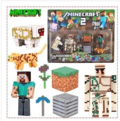 Minecraft ornamenter dukke creeper Steve lille sort dukke Iron Golem (5 types)