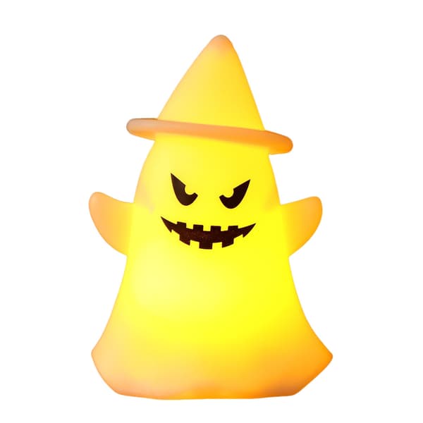 Søt spøkelsesnattlampe for barn, LED Halloween-dekorasjon med 4 ansiktsuttrykk B 6.8*5.5*9.9cm