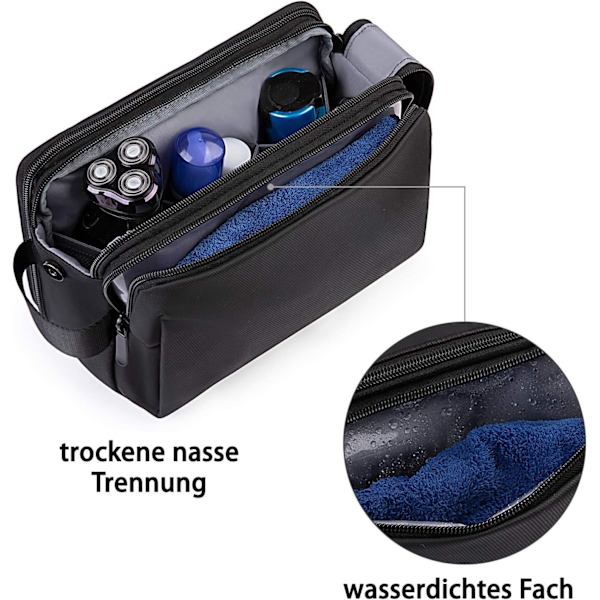 Necessär för män, resa 5 L., svart - Perfet