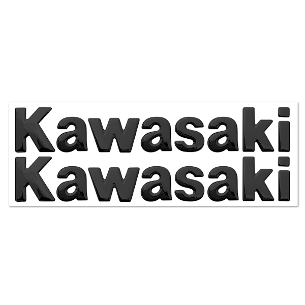 Soveltuu Kawasaki Qimo -poljinmoottoripyörään 3D kolmiulotteinen pehmeä liima kirjetarra polttoainesäiliön rungon henkilökohtainen englanninkielinen tarra Red soft rubber medium pair 18 cm