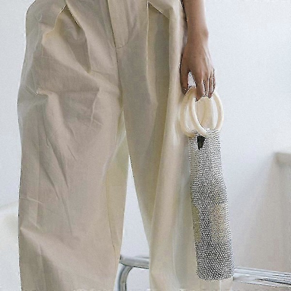 Skinnende diamantrhinstens vinpose elastisk mesh robust håndtag bryllupsgaver