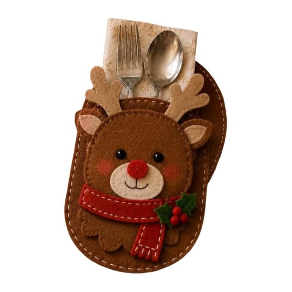 Julefilt Bestikopbevaring DIY Sæt 2026 Julepynt Christmas Tree Cutlery Bag