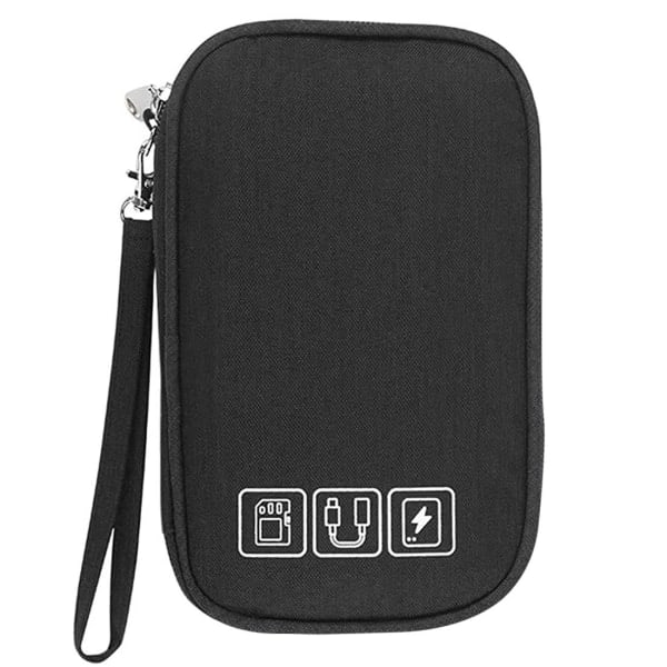 Storage Bag for Electronics Accessories - Black Black