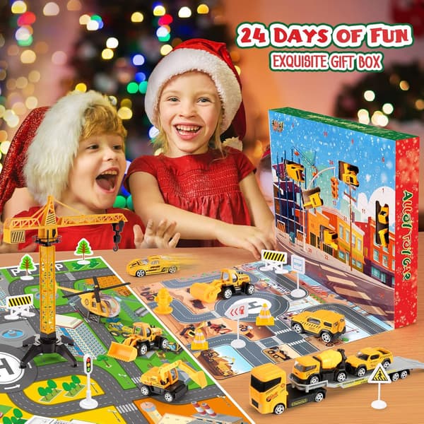 Adventskalender 2023, Barnpresent 2 3 4 5 6 År Bilar Leksaker Barn 2-6 År Adventskalender Present A