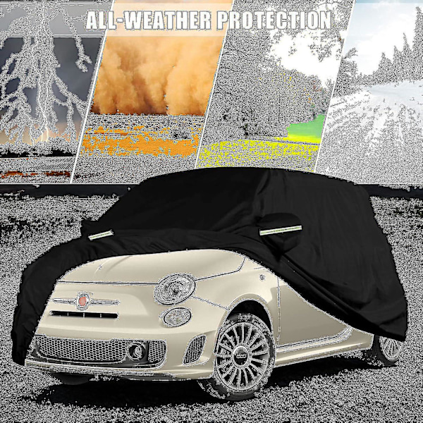 Vattentätt bilskydd kompatibelt med Fiat 500/500c/500e/abarth 500 2007-2022, 4 [DB]