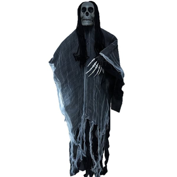 Halloween Spøgelsesdekorationer Udendørs Pynt Spøgelseshus Rekvisitter Til Havefeststed Long-haired skeleton ghost 60*90cm