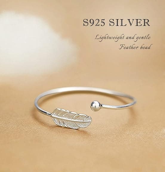 Justerbart 925 Sterling Sølv Bladarmbånd For Kvinner Åpent Armring Smykker Gave Til Bursdag Jul Helligdager