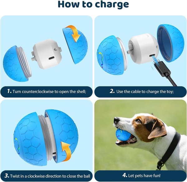 Hundleksak - Hundboll - Chuckit boll - Hundleksak Interaktiv - Bitbeständig Rullande Boll -