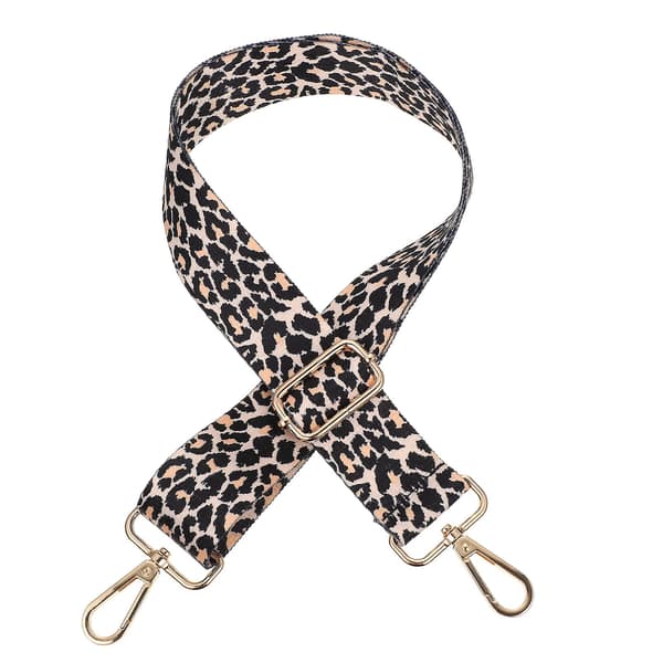 Axelrem med leopardmönster, justerbar handväskerem, 80-140 cm (bredd: 3,8 cm)