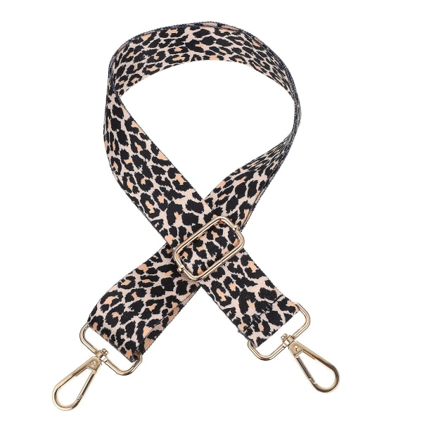 Axelremsväska med leopardmönster, justerbar axelremslängd 80-140 cm (bredd: 3,8 cm)