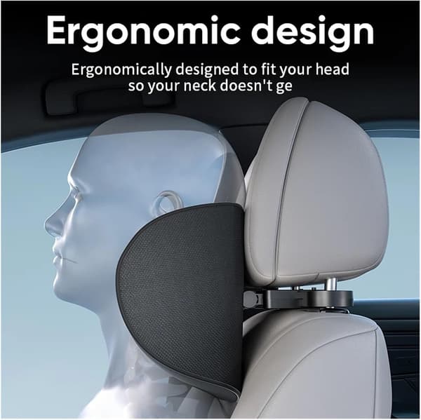 Bil kudde, ergonomisk bil nackstöd kudde, 360° justerbar, passar SUV/lastbilsresor