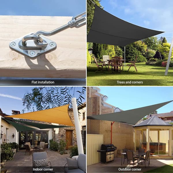 Shade Sail Hardware Kit 304 Rustfrit Stål Solsejl Installationssæt