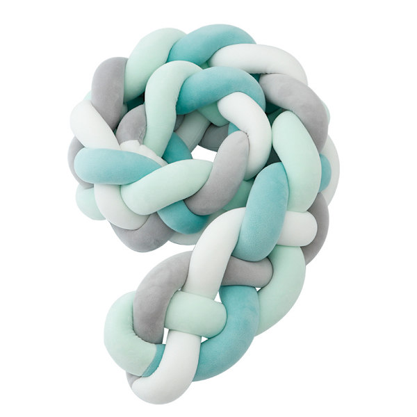 Punottu pinnasängyn puskuri Blue(3 m,Blue)