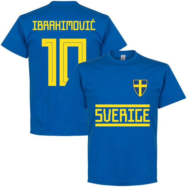 2022 Sommar Svenska Landslaget Ibrahimovic Minnesutgåva Fotbollströja Lös Bomulls Fotbolls T-shirt S S