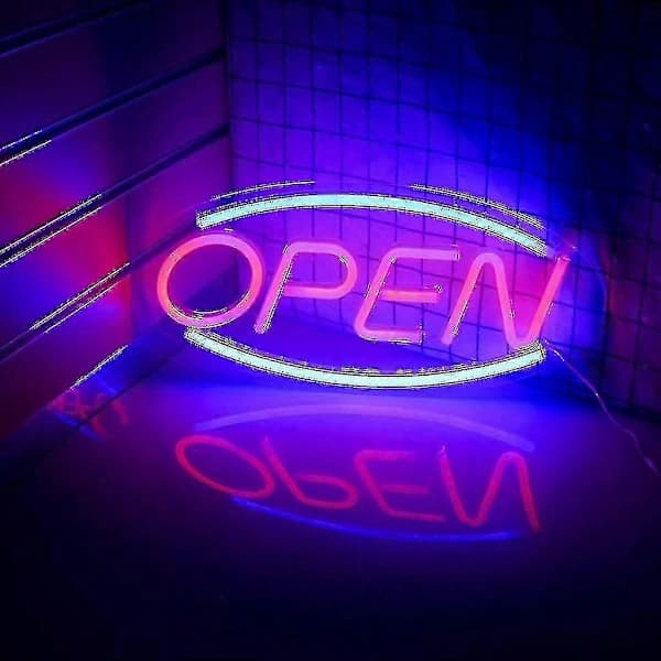 Neon Open Skilt For Butikk To Lysmoduser -Sy -Sy