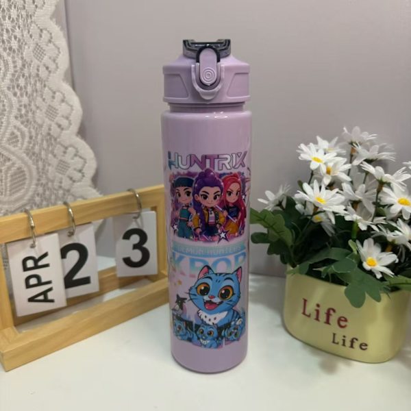 kpop häxjägare grupp medium kopp söt mönster sugrör kopp vattenkopp Purple