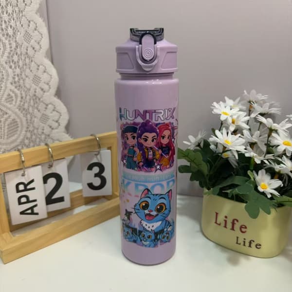 kpop heksejeger gruppe medium kopp søtt mønster sugerør kopp vannkopp Purple