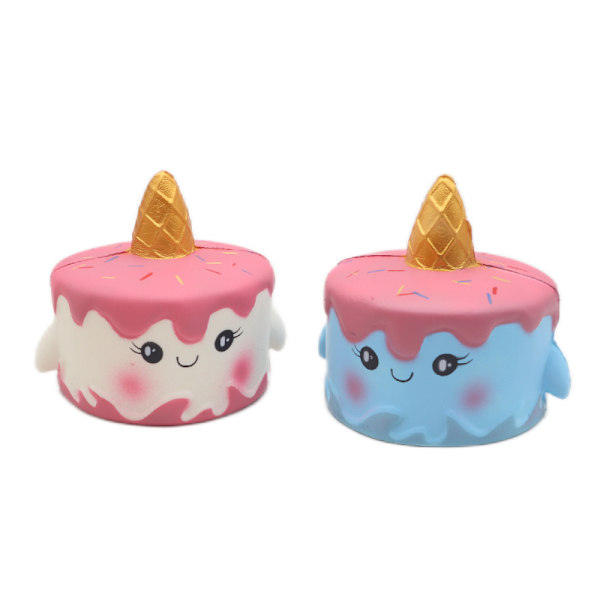 Sæt med 2 Unicorn Cake Unboxing bløde legetøj, Kawaii bløde legetøj til K