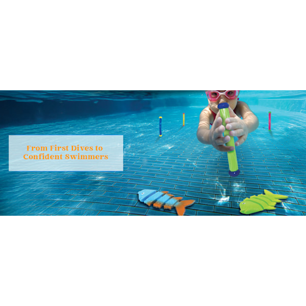 30 st Dykleksaker för Pool för Barn Set med Förvaringsväska Poolspel Sommar Simning Vatten Fiskleksaker
