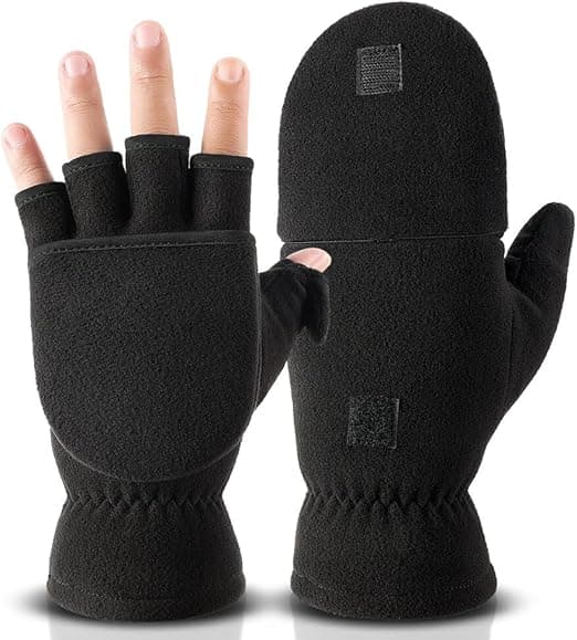Vinterhandsker XL Størrelse Touchscreen-kompatible Termiske Vindtætte Letvægts Komfortable Sorte