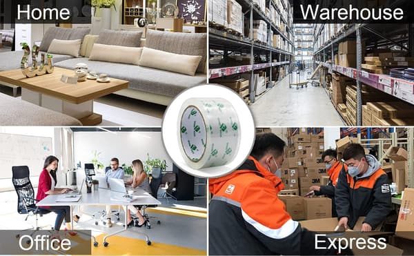 Kristallklar packtejp, 6 rullar 2Mil x1,88 60 yards