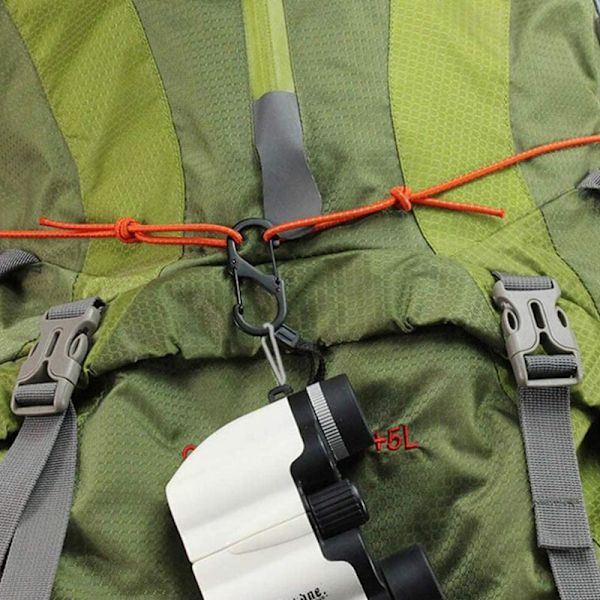20 stk. Mini S-formede karbinhager i aluminiumslegering