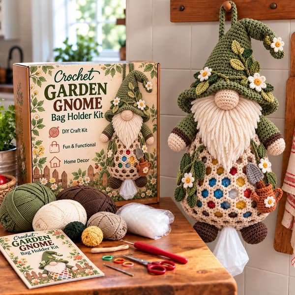 DIY-kit för virkad djurväska – set för handgjord stickad påse DIY Material Kit Candy Dwarf