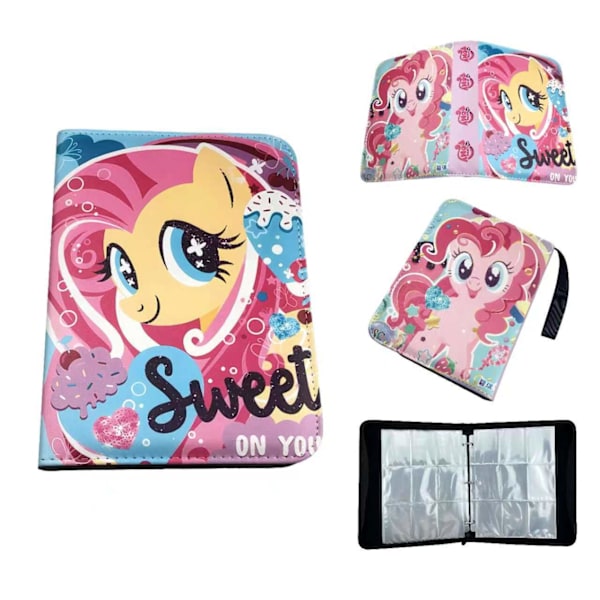 Kortalbum förvaringsalbum högkvalitativt lösbladigt samlingsalbum samlingsalbum kortficka innersida ins 9 grids, 50 pages, 900 card slots 13 pictures of my little pony