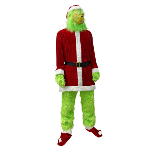 Jultomtens Gröna Grinch-Kostym för Julgransfest 4XL/5XL