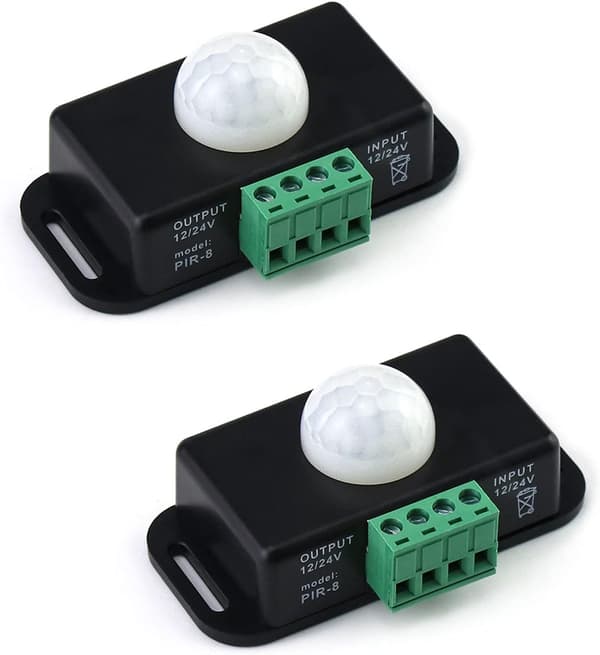 Infrarød bevægelsesdetektor 12V 24V PIR-controller PIR-sensor til LED-strips 2 stk