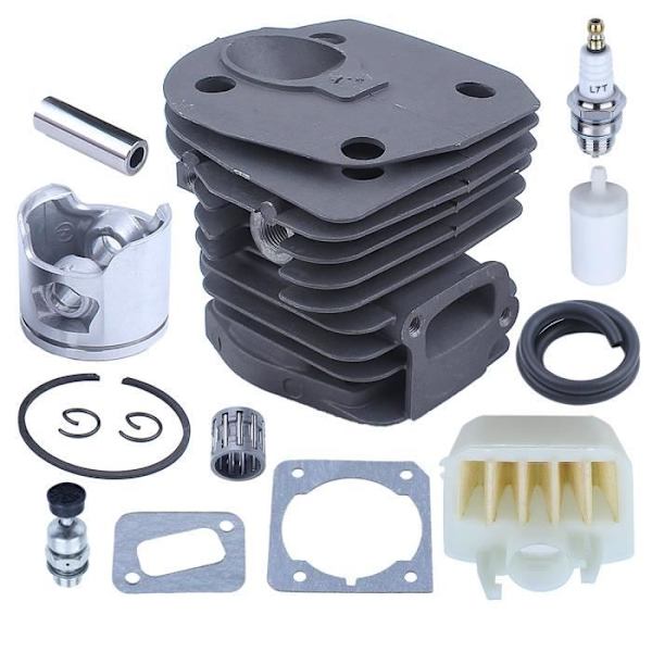 Cylinderkolv (44mm) + Luftfilter + Kolvkit Kompatibel med Husqvarna 350 351 353 346 XP Motorsåg