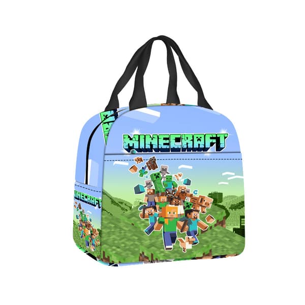 Minecraft matboks bærbar måltidsveske student barn campus matboks mat isolasjon matboks Style 10