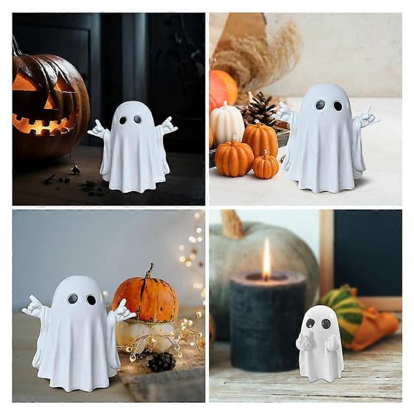 For Halloween Ghosts Figurine Rude Ghosts with Middle Finger Statues for Living Room Decor B