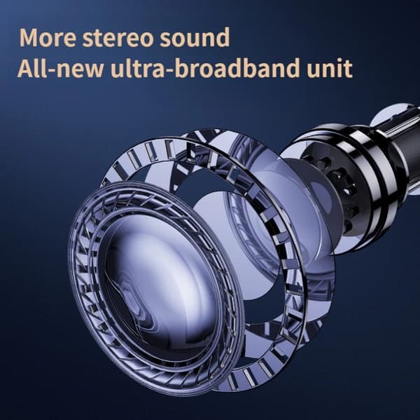 Trådløse ørepropper Bluetooth 5.3 med LED-strømdisplay Universal passform Hvit støyreduserende øretelefoner for sport, treningsstudio og løping
